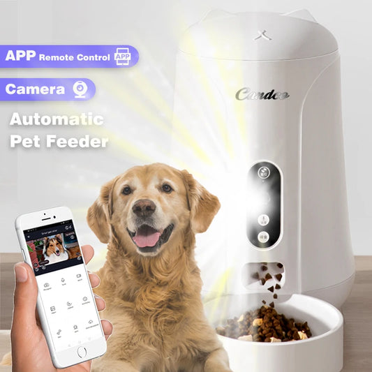 Automatic Dog Pet Food Feeder For Big Dogs & Large Dogs - With App Control and Camera