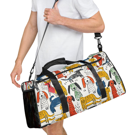 Duffle Bag Travel With Dog Design - Gifts For Dog Lovers